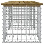 Banc de jardin design gabion 203x44x42 cm bois de pin imprégné – Image 2