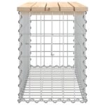 Banc de jardin design de gabion 83x31,5x42cm bois massif de pin – Image 2