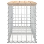 Banc de jardin design de gabion 103x31,5x42 bois massif de pin – Image 2