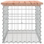 Banc de jardin design gabion 63x44x42 cm bois massif de douglas – Image 2