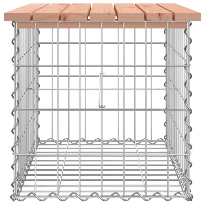 Banc de jardin design gabion 63x44x42 cm bois massif de douglas – Image 2