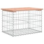 Banc de jardin design gabion 63x44x42 cm bois massif de douglas – Image 3