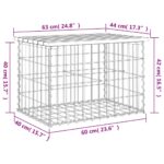 Banc de jardin design gabion 63x44x42 cm bois massif de douglas – Image 6