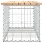 Banc de jardin design de gabion 83x44x42 cm bois massif de pin – Image 2