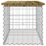 Banc de jardin design gabion 83x44x42 cm bois de pin imprégné – Image 2