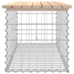 Banc de jardin design de gabion 103x44x42 cm bois massif de pin – Image 2