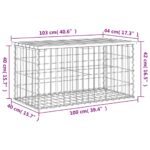 Banc de jardin design de gabion 103x44x42 cm bois massif de pin – Image 6