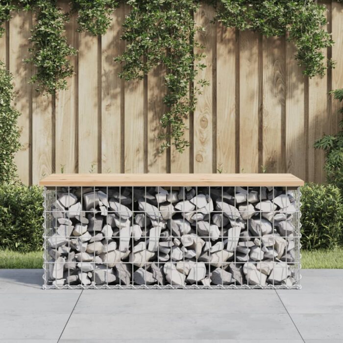 VXL8720845446246_m_en_hd_1.jpg Banc de jardin design de gabion 103x44x42 cm bois massif de pin – Image 1