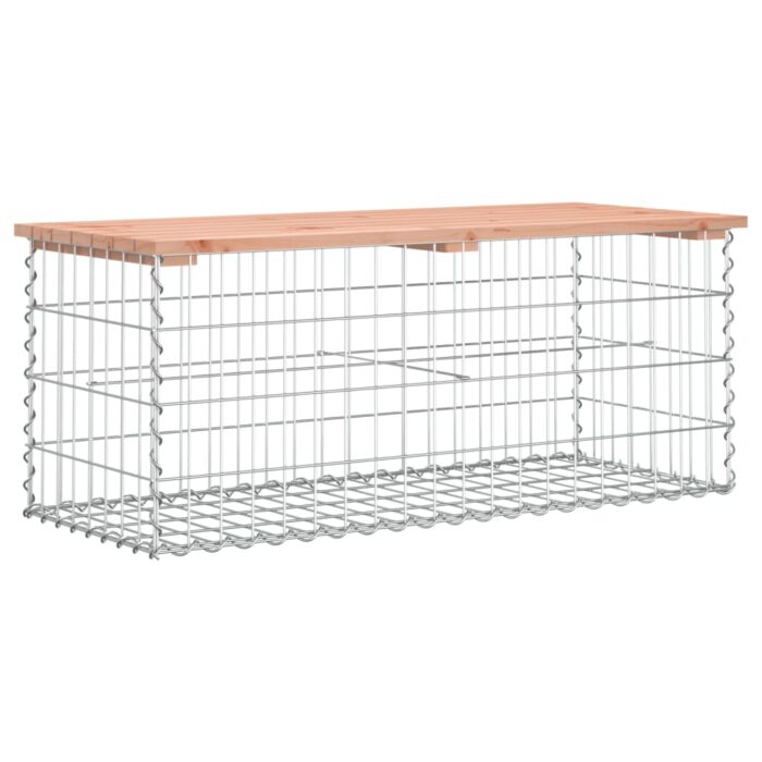 Banc de jardin design gabion 103x44x42cm bois massif de douglas – Image 3
