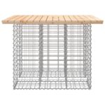Banc de jardin design de gabion 100x102x72cm bois massif de pin – Image 2