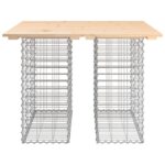 Banc de jardin design de gabion 100x102x72cm bois massif de pin – Image 3