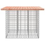 Banc jardin design gabion 100x102x72 cm bois massif de douglas – Image 2