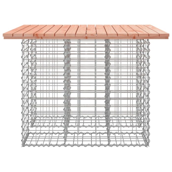 Banc jardin design gabion 100x102x72 cm bois massif de douglas – Image 2