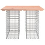 Banc jardin design gabion 100x102x72 cm bois massif de douglas – Image 3