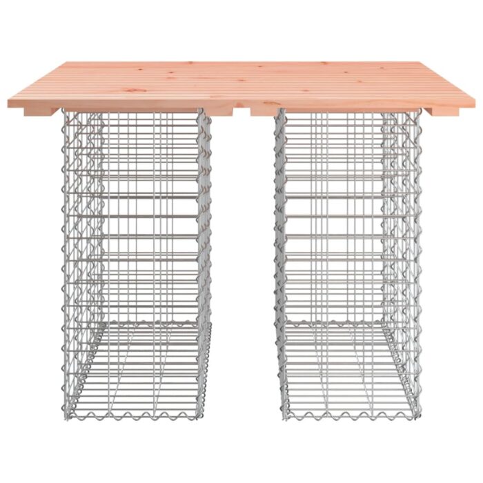 Banc jardin design gabion 100x102x72 cm bois massif de douglas – Image 3