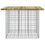 Banc de jardin design gabion 100x102x72 cm bois de pin imprégné – Image 2