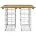 Banc de jardin design gabion 100x102x72 cm bois de pin imprégné – Image 3