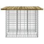 Banc de jardin design gabion 100x102x72 cm bois de pin imprégné – Image 2