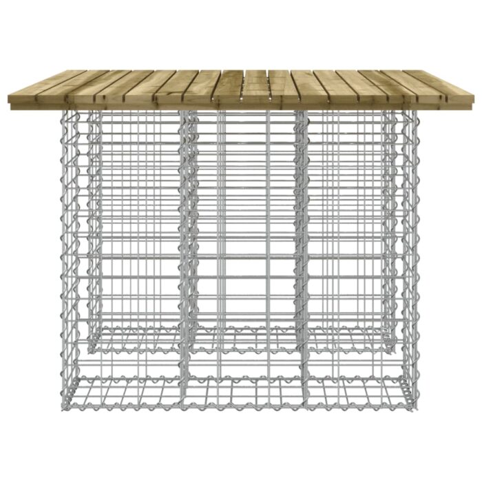 Banc de jardin design gabion 100x102x72 cm bois de pin imprégné – Image 2