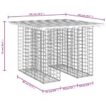 Banc de jardin design gabion 100x102x72 cm bois de pin imprégné – Image 6