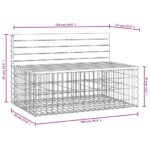 Banc de jardin design gabion 103x70x65 cm bois de pin imprégné – Image 6