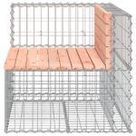 Banc jardin design gabion 92x71x65,5 cm bois massif de douglas – Image 2