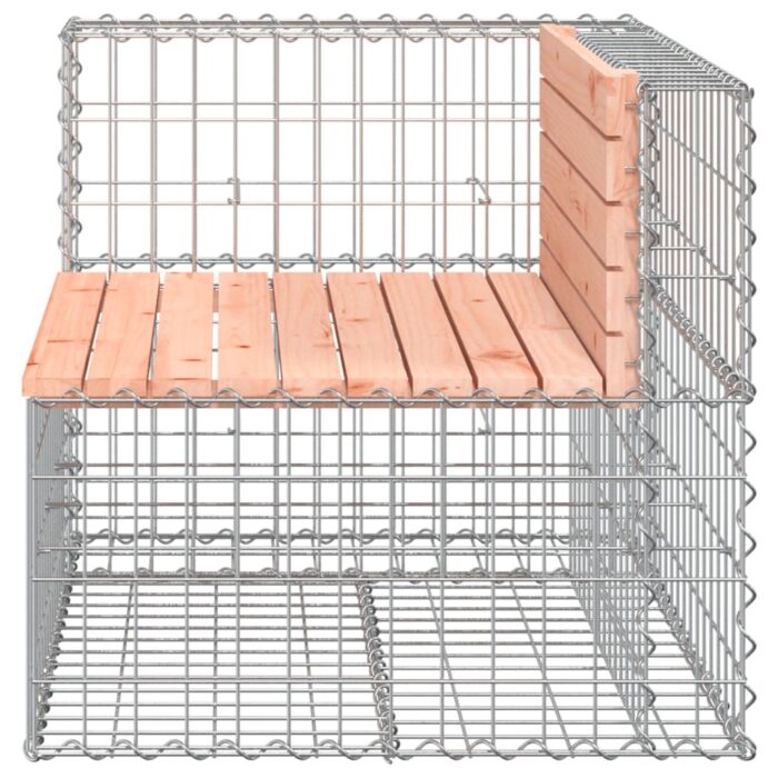 Banc jardin design gabion 92x71x65,5 cm bois massif de douglas – Image 2