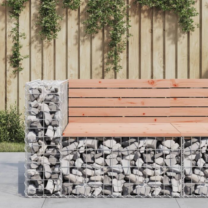 VXL8720845446468_m_en_hd_1.jpg Banc jardin design gabion 92x71x65,5 cm bois massif de douglas – Image 1