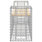 Banc de jardin design gabion 183x41x60,5 cm bois massif de pin – Image 2