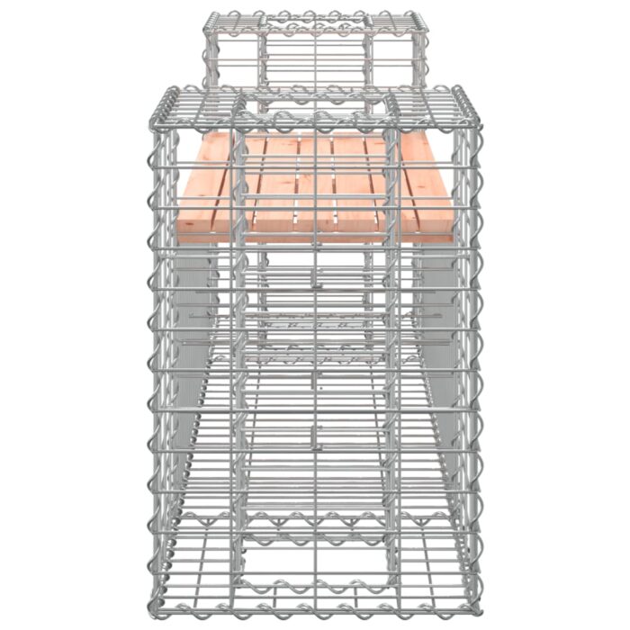 Banc de jardin design gabion 183x41x60,5 cm bois massif douglas – Image 2