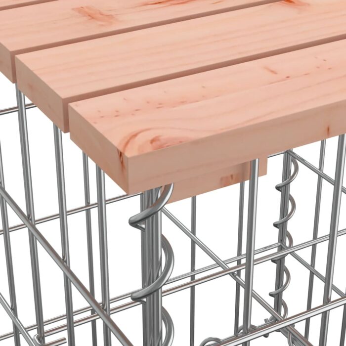 Banc de jardin design gabion 183x41x60,5 cm bois massif douglas – Image 4