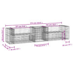 Banc de jardin avec panier en gabion bois massif de douglas – Image 7
