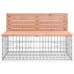 Banc de jardin avec panier en gabion bois massif de douglas – Image 4
