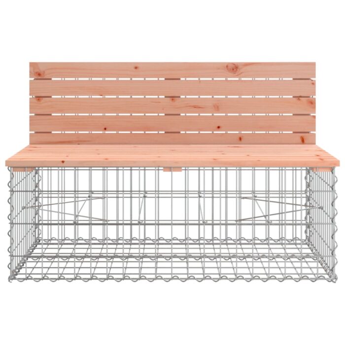 Banc de jardin avec panier en gabion bois massif de douglas – Image 4