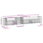 Banc de jardin avec panier en gabion bois massif de douglas – Image 9