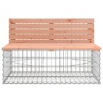 Banc jardin design gabion 347x71x65,5 cm bois massif de douglas – Image 4