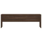 Meuble TV chêne marron 120x40x40 cm bois d'ingénierie – Image 2