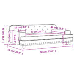 Canapé pour enfants gris 90x53x30 cm similicuir – Image 5