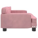 Canapé pour enfants rose 70x45x30 cm velours – Image 2