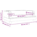 Canapé pour enfants marron 80x45x30 cm velours – Image 5