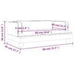 Canapé pour enfants crème 80x45x30 cm velours – Image 5