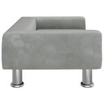 Canapé pour enfants gris clair 70x45x26,5 cm velours – Image 2