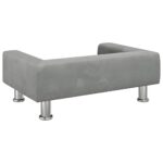Canapé pour enfants gris clair 70x45x26,5 cm velours – Image 3