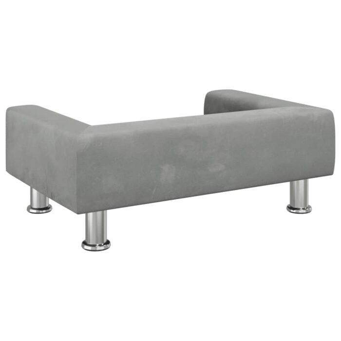 Canapé pour enfants gris clair 70x45x26,5 cm velours – Image 3