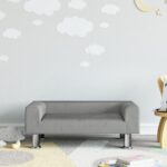 Canapé pour enfants gris clair 70x45x26,5 cm velours