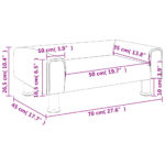 Canapé pour enfants rose 70x45x26,5 cm velours – Image 5