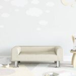 Canapé pour enfants crème 70x45x26,5 cm velours