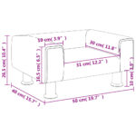 Canapé pour enfants rose 50x40x26,5 cm velours – Image 5
