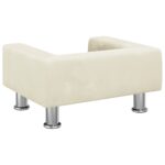 Canapé pour enfants crème 50x40x26,5 cm velours – Image 3