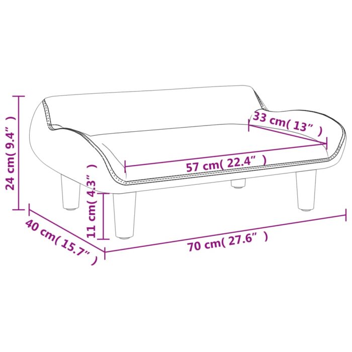 Canapé pour enfants taupe 70x40x24 cm tissu – Image 5